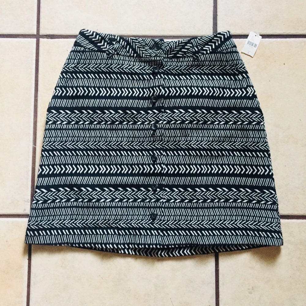Anthropologie button front a-line skirt